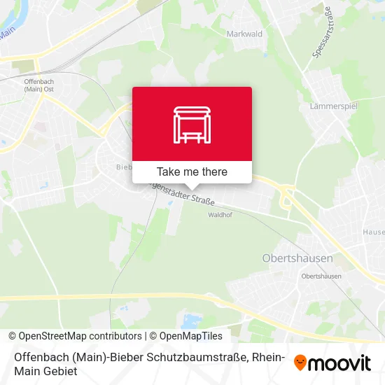 Карта Offenbach (Main)-Bieber Schutzbaumstraße