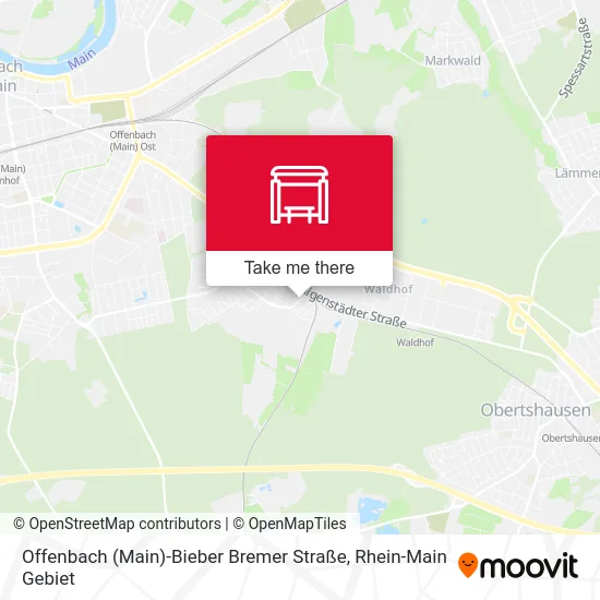 Карта Offenbach (Main)-Bieber Bremer Straße
