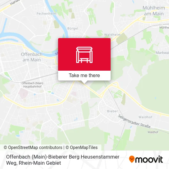 Offenbach (Main)-Bieberer Berg Heusenstammer Weg map