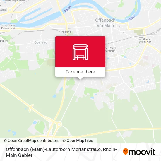 Карта Offenbach (Main)-Lauterborn Merianstraße