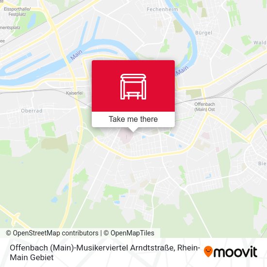 Карта Offenbach (Main)-Musikerviertel Arndtstraße