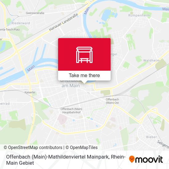 Карта Offenbach (Main)-Mathildenviertel Mainpark