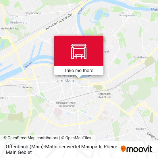 Карта Offenbach (Main)-Mathildenviertel Mainpark