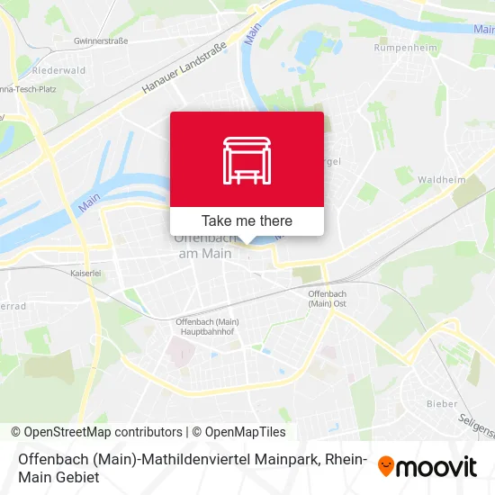 Карта Offenbach (Main)-Mathildenviertel Mainpark