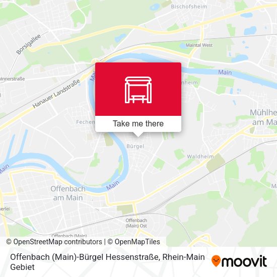 Offenbach (Main)-Bürgel Hessenstraße map