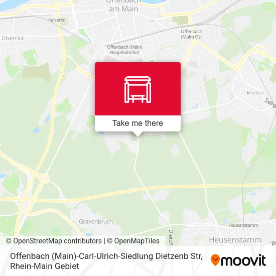 Карта Offenbach (Main)-Carl-Ulrich-Siedlung Dietzenb Str