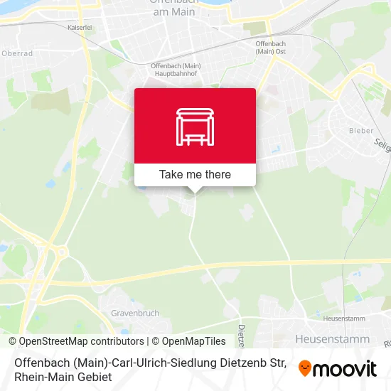 Карта Offenbach (Main)-Carl-Ulrich-Siedlung Dietzenb Str