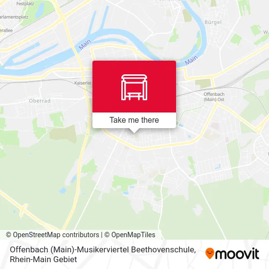 Карта Offenbach (Main)-Musikerviertel Beethovenschule