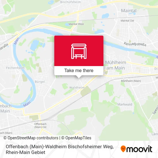 Карта Offenbach (Main)-Waldheim Bischofsheimer Weg
