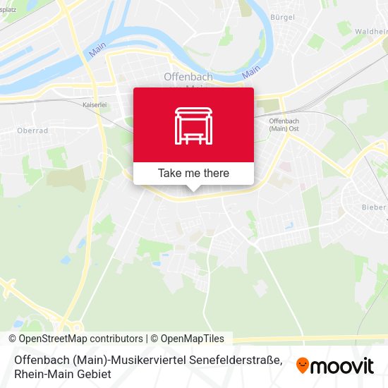 Карта Offenbach (Main)-Musikerviertel Senefelderstraße
