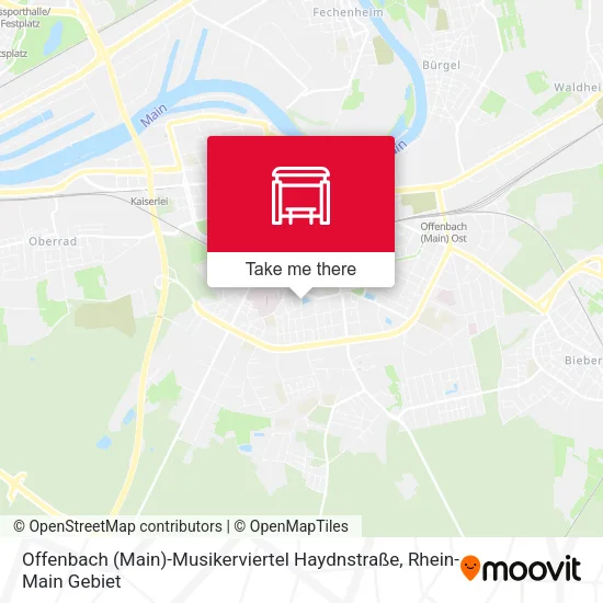 Карта Offenbach (Main)-Musikerviertel Haydnstraße