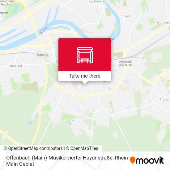 Карта Offenbach (Main)-Musikerviertel Haydnstraße