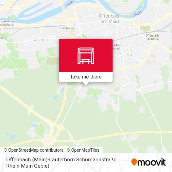 Карта Offenbach (Main)-Lauterborn Schumannstraße