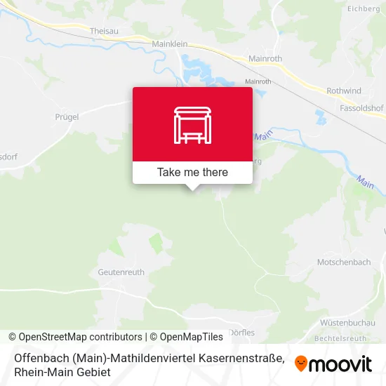 Карта Offenbach (Main)-Mathildenviertel Kasernenstraße