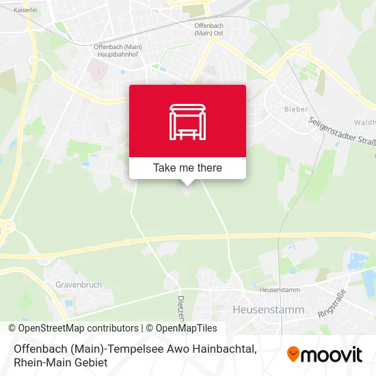 Карта Offenbach (Main)-Tempelsee Awo Hainbachtal