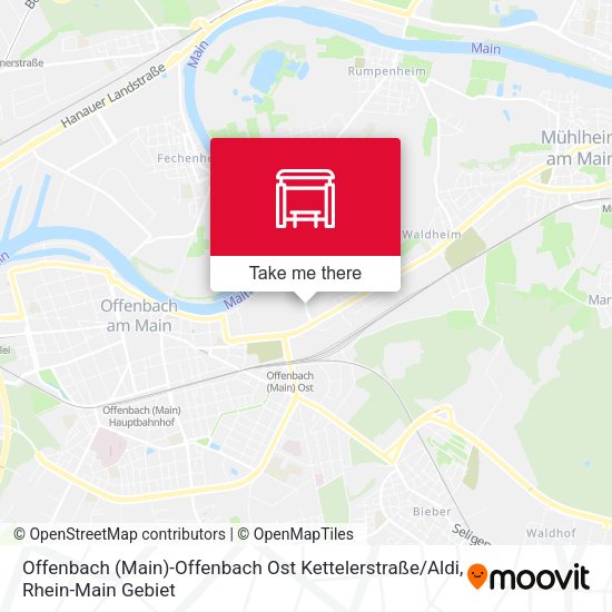 Offenbach (Main)-Offenbach Ost Kettelerstraße / Aldi map