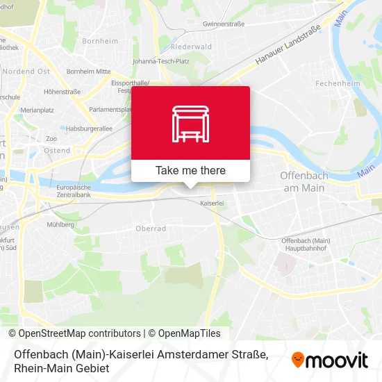Карта Offenbach (Main)-Kaiserlei Amsterdamer Straße