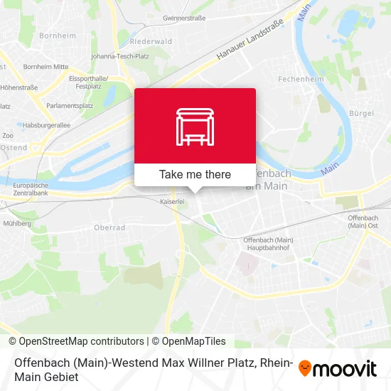 Карта Offenbach (Main)-Westend Max Willner Platz