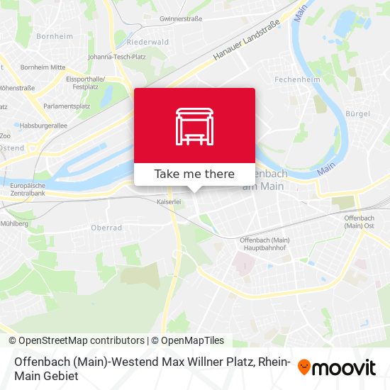 Offenbach (Main)-Westend Max Willner Platz map