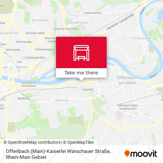 Offenbach (Main)-Kaiserlei Warschauer Straße map