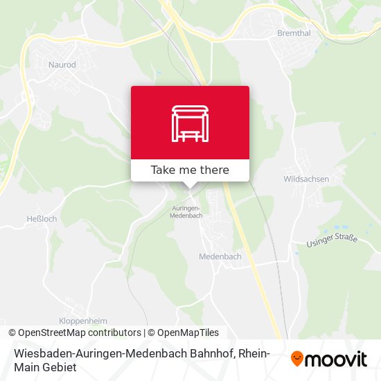 Wiesbaden-Auringen-Medenbach Bahnhof map