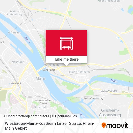Карта Wiesbaden-Mainz-Kostheim Linzer Straße