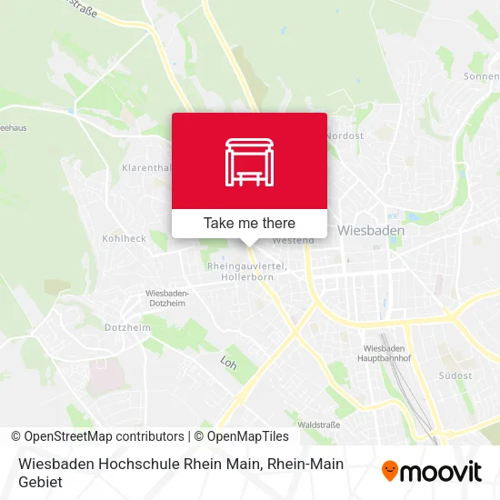 Карта Wiesbaden Hochschule Rhein Main