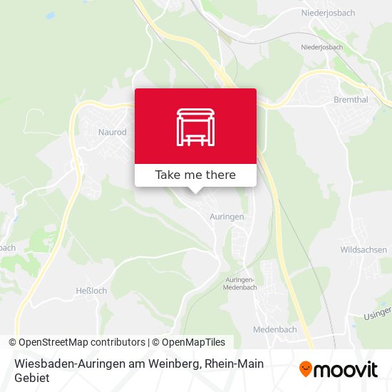 Wiesbaden-Auringen am Weinberg map