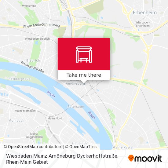 Карта Wiesbaden-Mainz-Amöneburg Dyckerhoffstraße