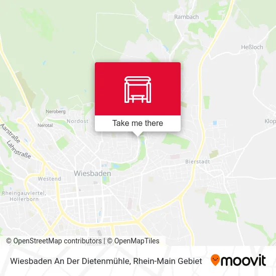 Карта Wiesbaden An Der Dietenmühle