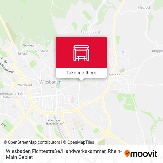 Карта Wiesbaden Fichtestraße / Handwerkskammer