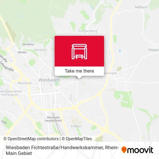 Карта Wiesbaden Fichtestraße / Handwerkskammer