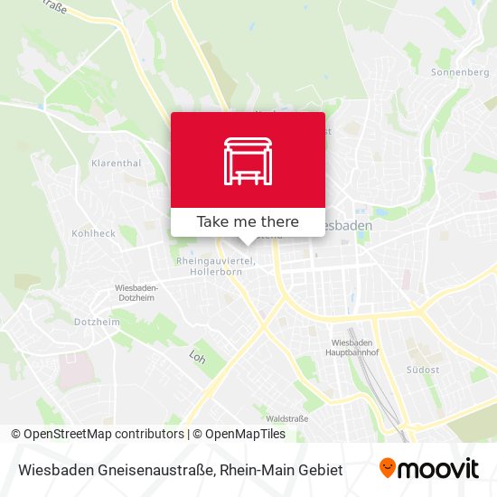 Wiesbaden Gneisenaustraße map