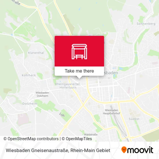 Карта Wiesbaden Gneisenaustraße