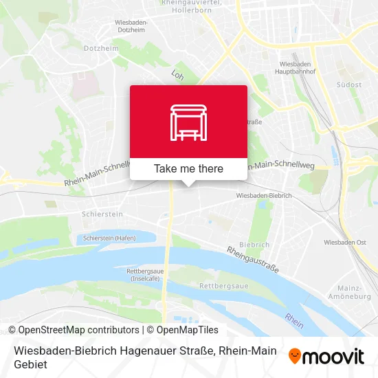 Карта Wiesbaden-Biebrich Hagenauer Straße