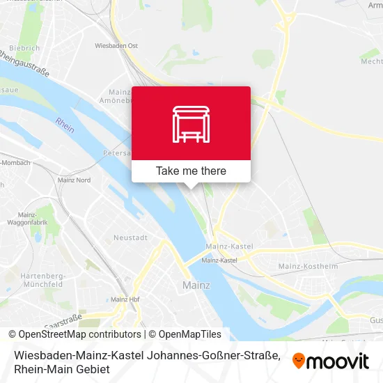 Карта Wiesbaden-Mainz-Kastel Johannes-Goßner-Straße