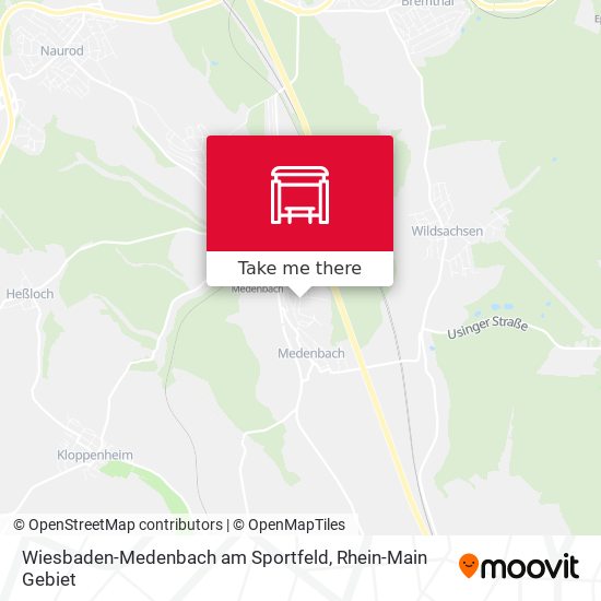 Wiesbaden-Medenbach am Sportfeld map