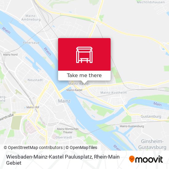 Wiesbaden-Mainz-Kastel Paulusplatz map