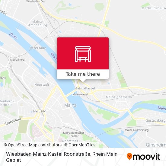 Wiesbaden-Mainz-Kastel Roonstraße map