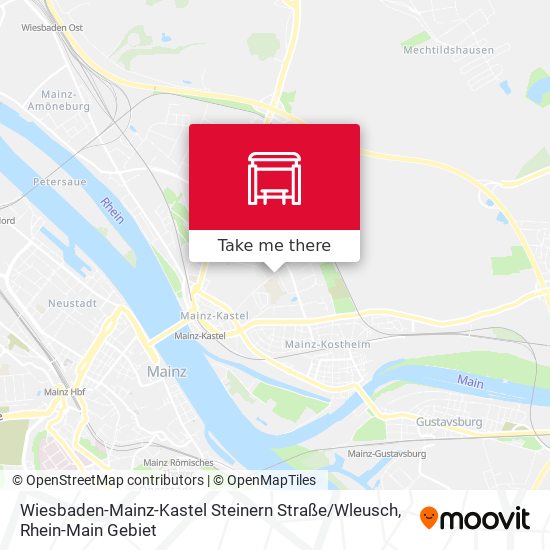 Карта Wiesbaden-Mainz-Kastel Steinern Straße / Wleusch