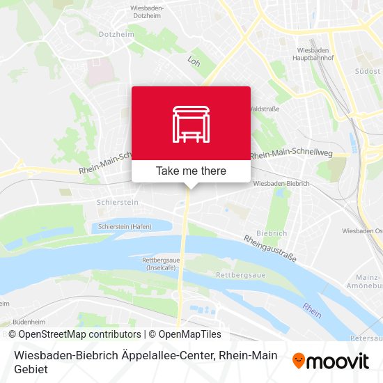 Wiesbaden-Biebrich Äppelallee-Center map