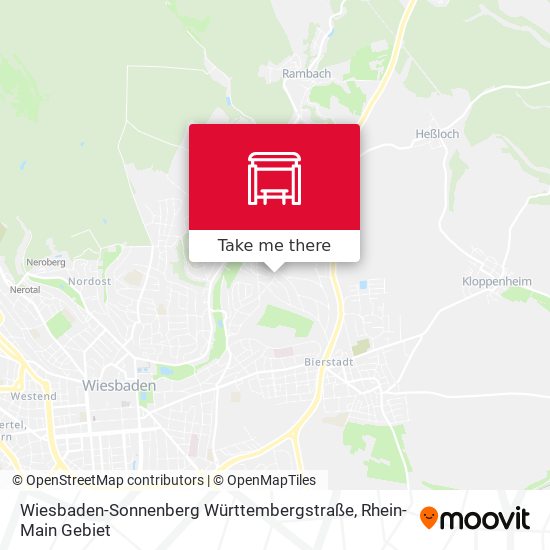 Карта Wiesbaden-Sonnenberg Württembergstraße