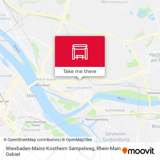 Wiesbaden-Mainz-Kostheim Sampelweg map