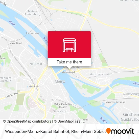 Карта Wiesbaden-Mainz-Kastel Bahnhof