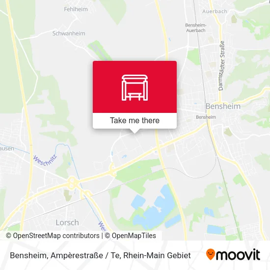 Карта Bensheim, Ampèrestraße / Te