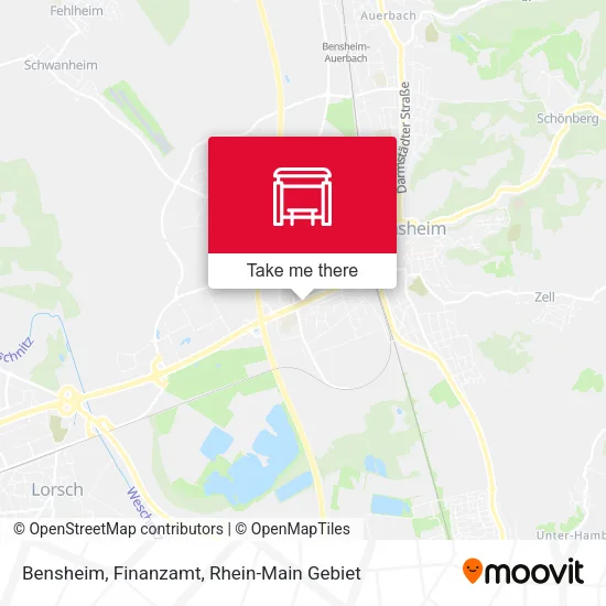 Карта Bensheim, Finanzamt