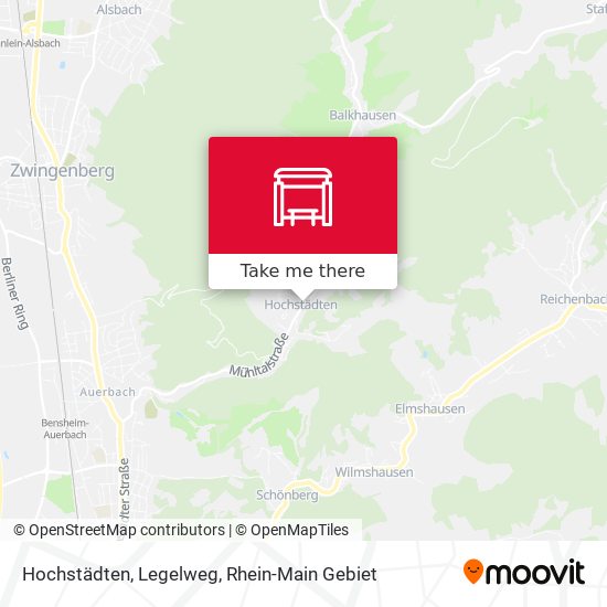 Hochstädten, Legelweg map