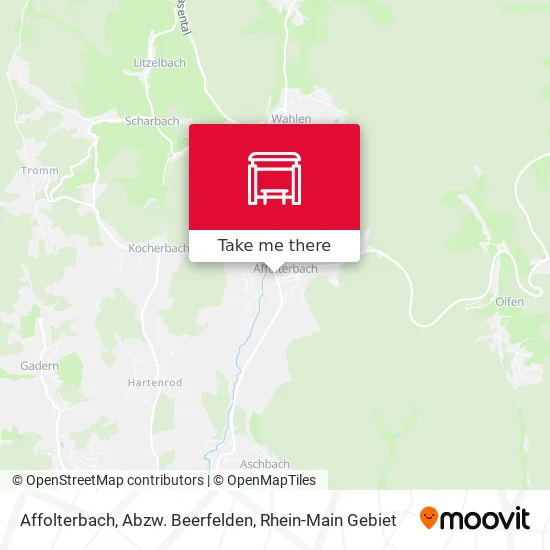 Карта Affolterbach, Abzw. Beerfelden