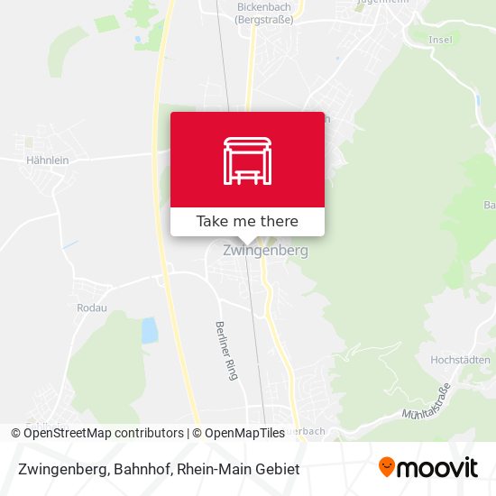 Карта Zwingenberg, Bahnhof