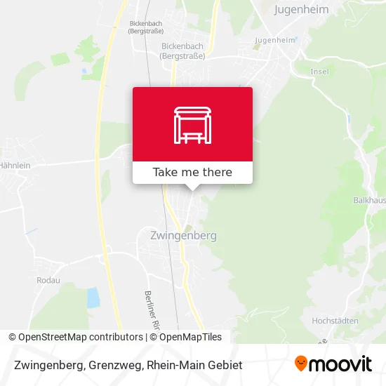Карта Zwingenberg, Grenzweg
